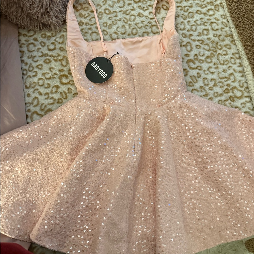 Sparkling Pink Mini Dress - Picture 4 of 7